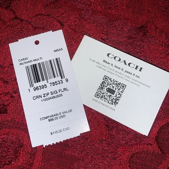 COACH Floral Beige Wristlet - Picture 6 of 6